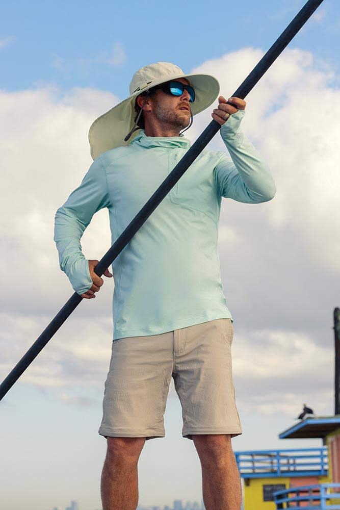 Men's Andros Fishing Hoodie | Misty Aqua