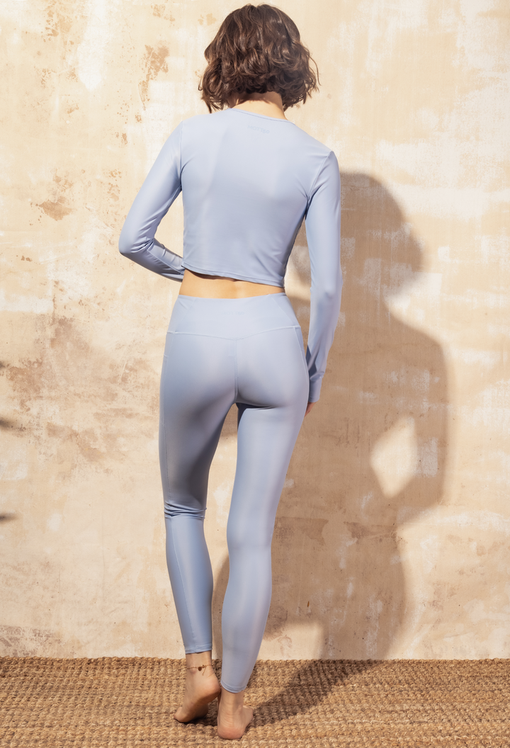 Lily - Side Pocket Swim Legging - Blue Mist | Blue Mist