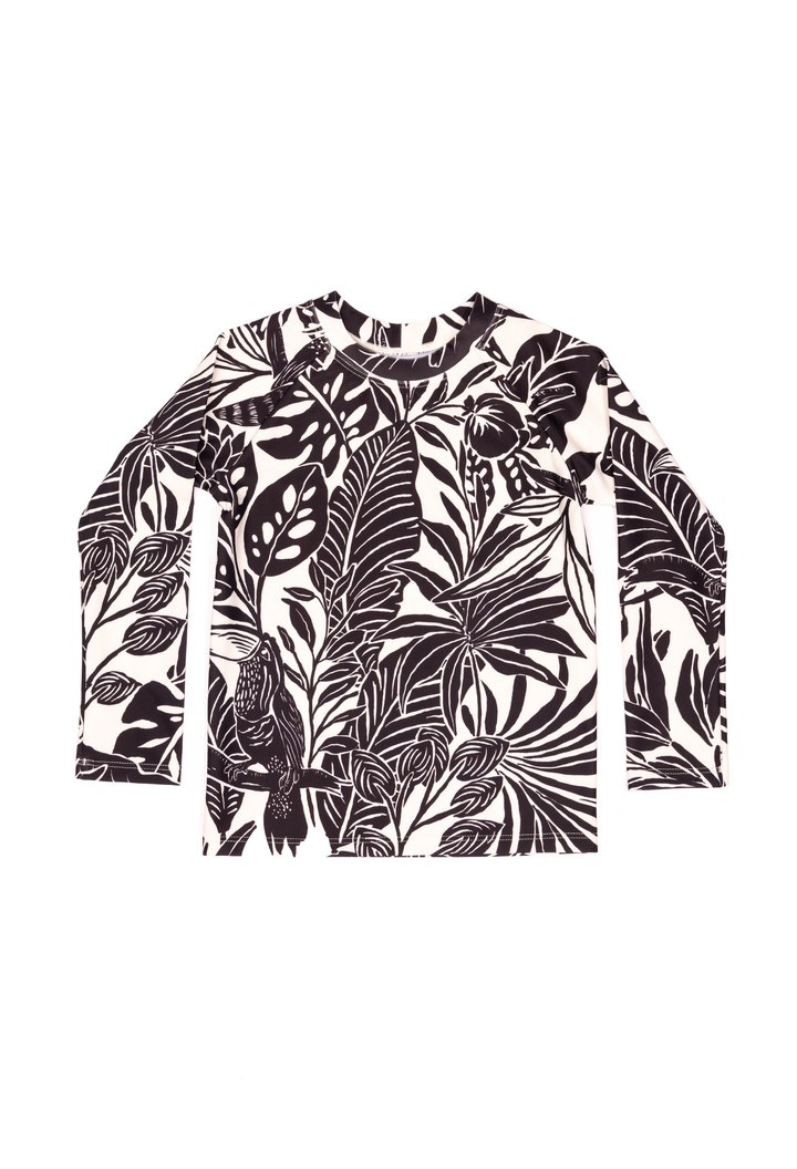 Mini Blake - Kids Long Sleeve Rash Guard - Moonlit Tropics | Moonlit Tropics