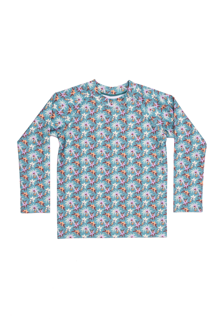 Mini Blake - Kids Long Sleeve Rash Guard - Royal Orchid | Royal Orchid