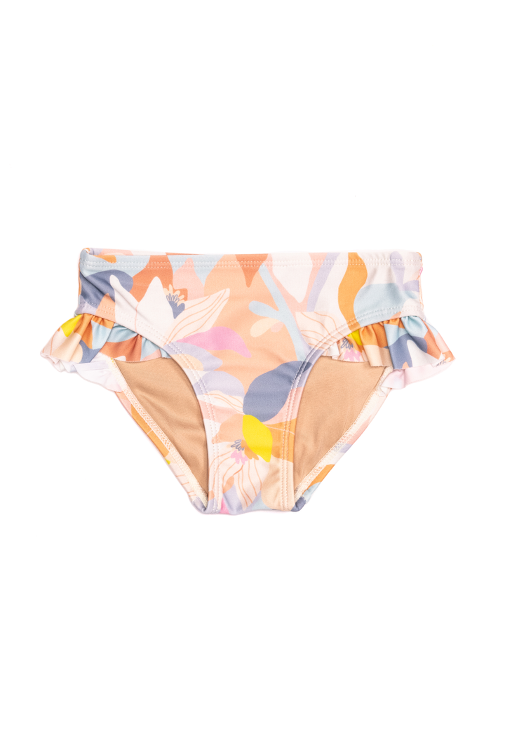 Mini Gemma - Girls Ruffle Swim Bottom - Bleached Honeysuckle | Bleached Honeysuckle