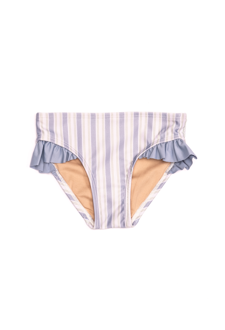 Mini Gemma - Girls Ruffle Swim Bottom - Blue Mist Stripe Blue Mist | Blue Mist Stripe Blue Mist