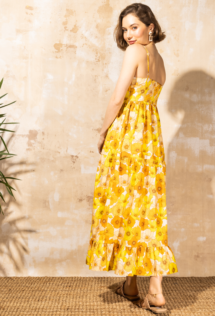 Sophie - Tiered Maxi Dress - Sunset Floral | Sunset Floral