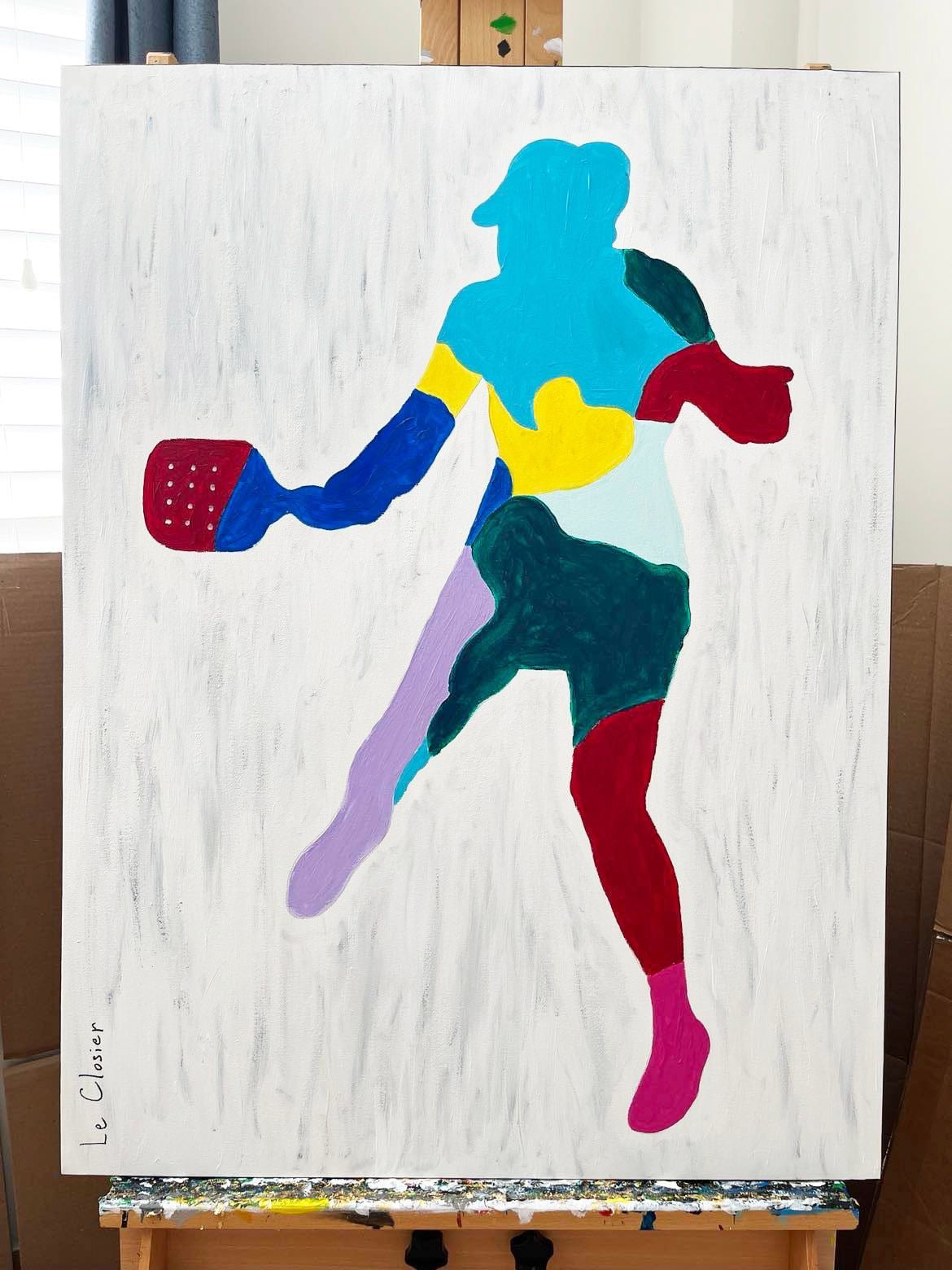 1 of 1 Pickleball Art Canvas + T-shirt by Le Closier