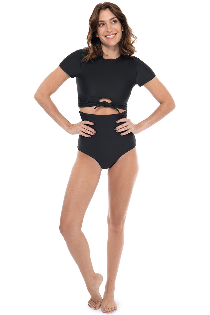 Women's Golden Isles Ultra High Rise Swim Bottom | Black