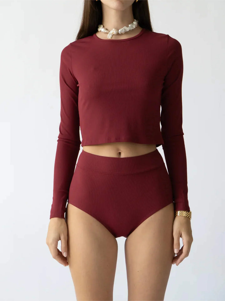 Coco - Crew Neck Rash Guard - Mulberry | Mulberry