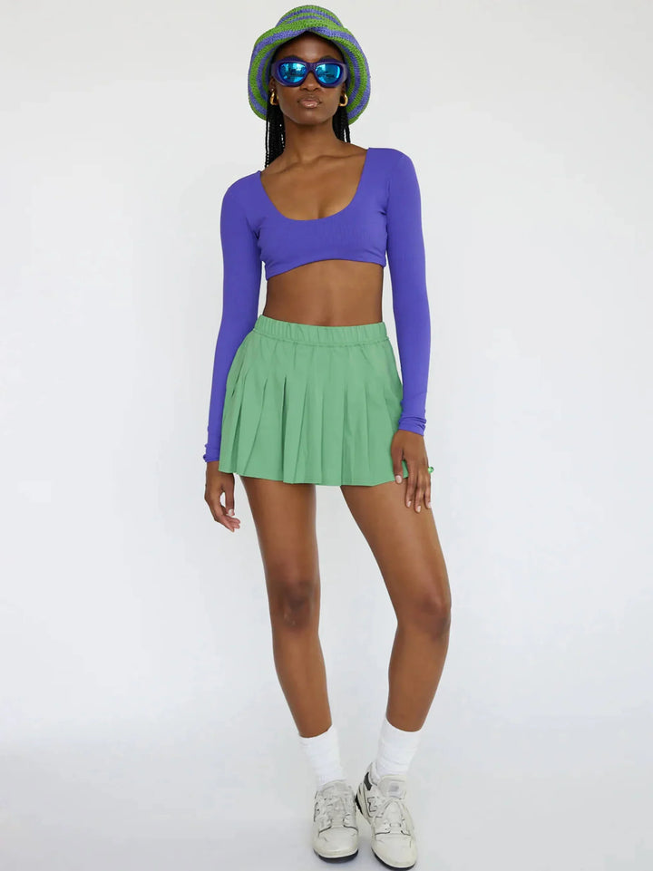 Women's Equipe Long Sleeve Cropped Top | Amethyst