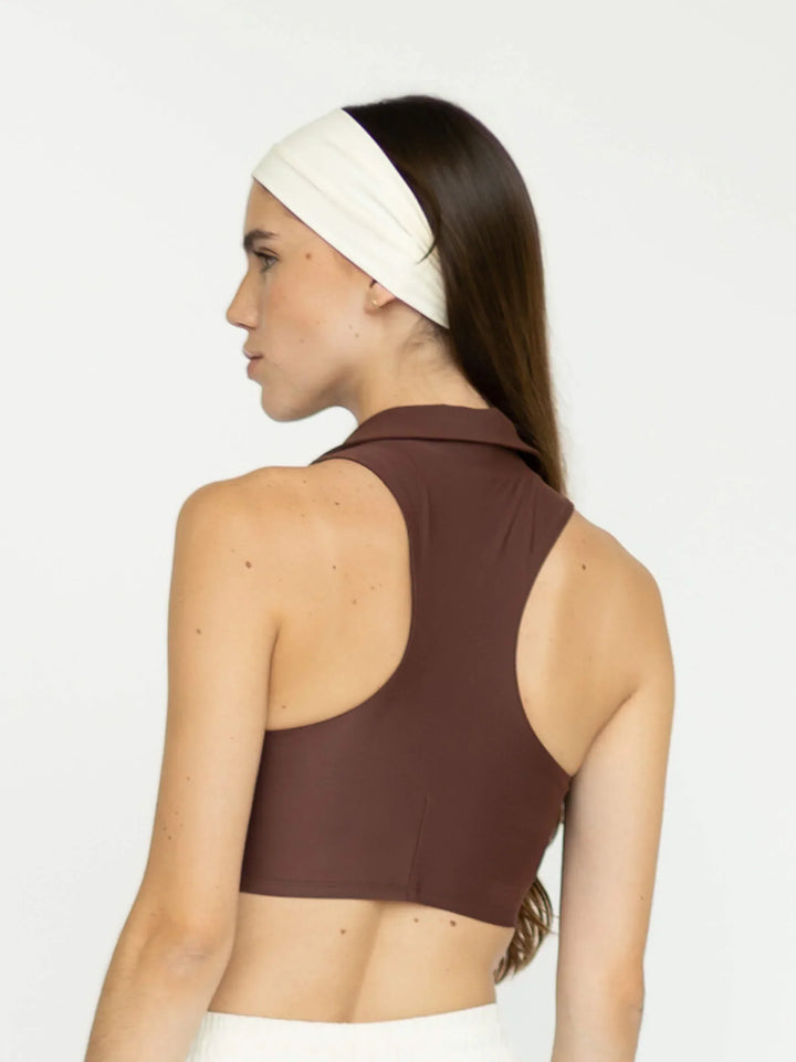 Flaman - Athleisure Top | Espresso