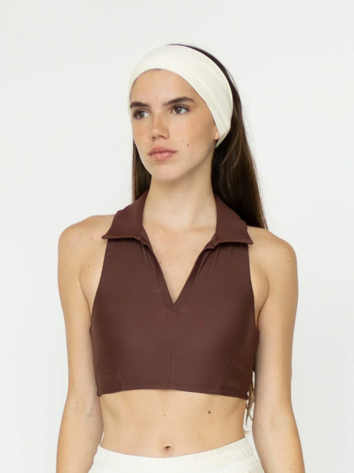 Flaman - Athleisure Top | Espresso