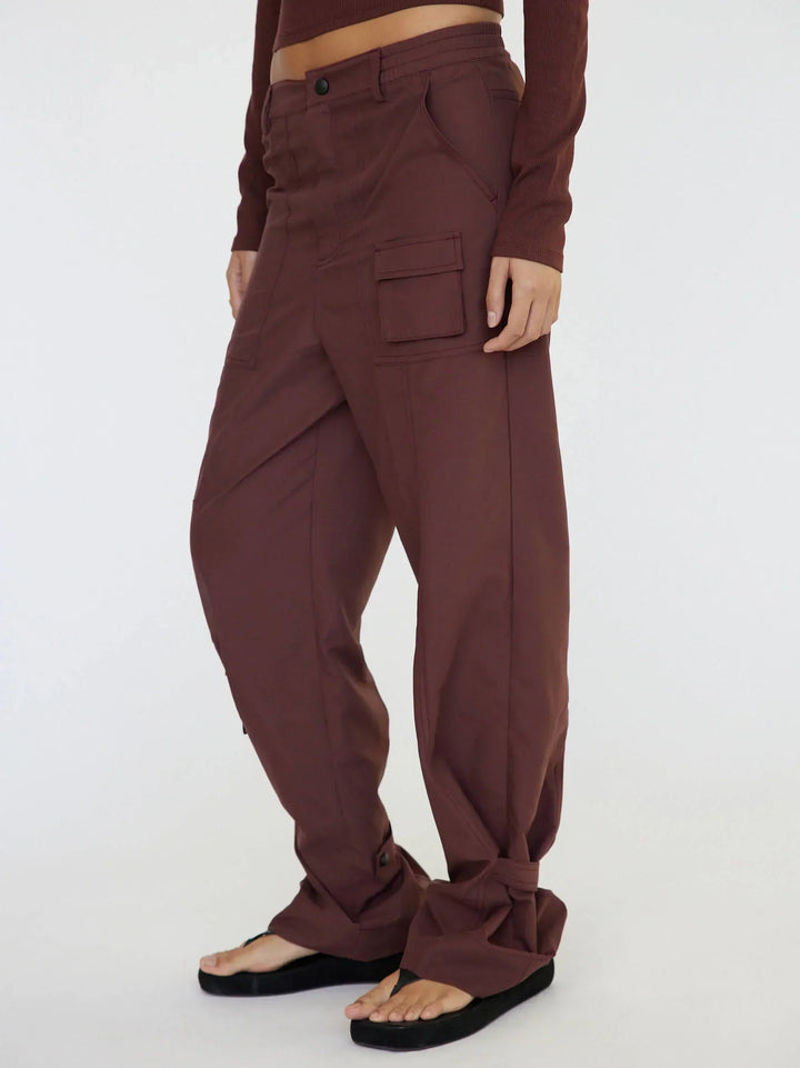 Gabrielle - Cargo Trouser Pant | Espresso