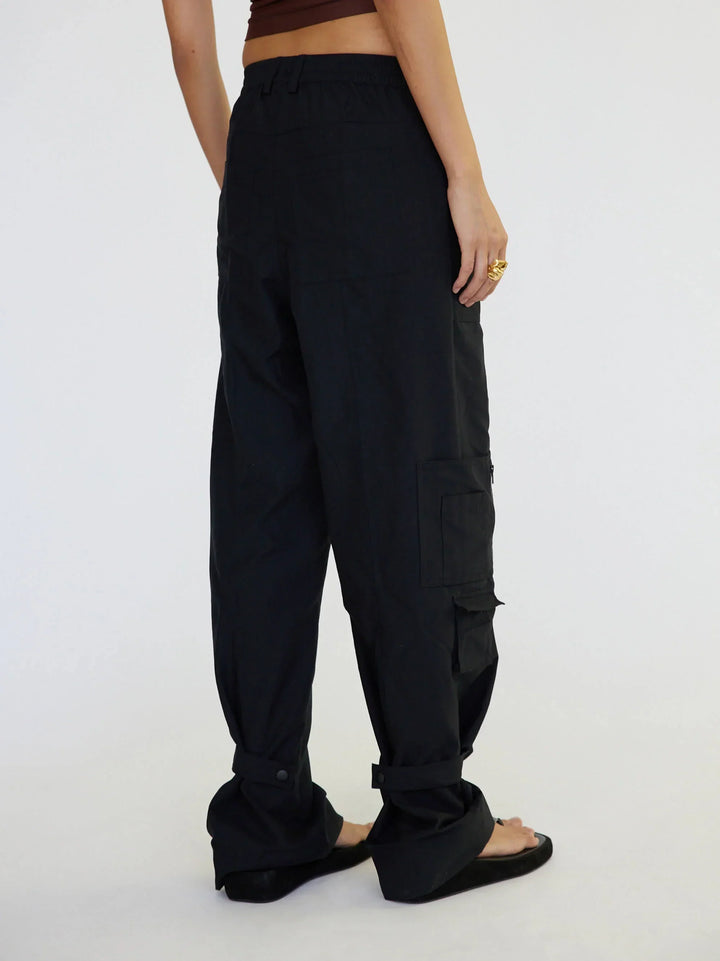 Gabrielle - Cargo Trouser Pant | Black