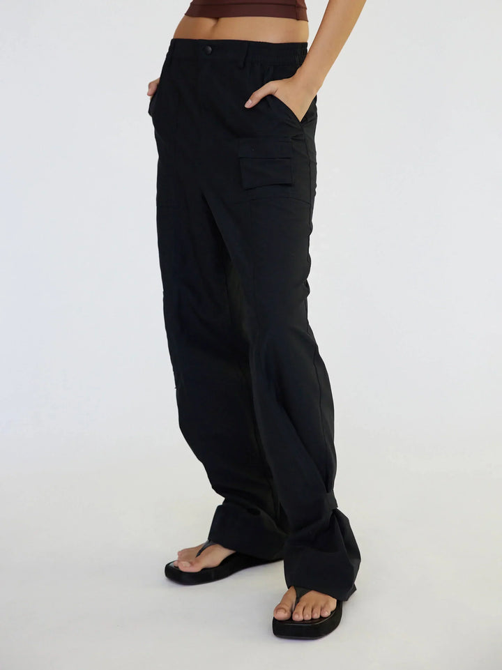 Gabrielle - Cargo Trouser Pant | Black