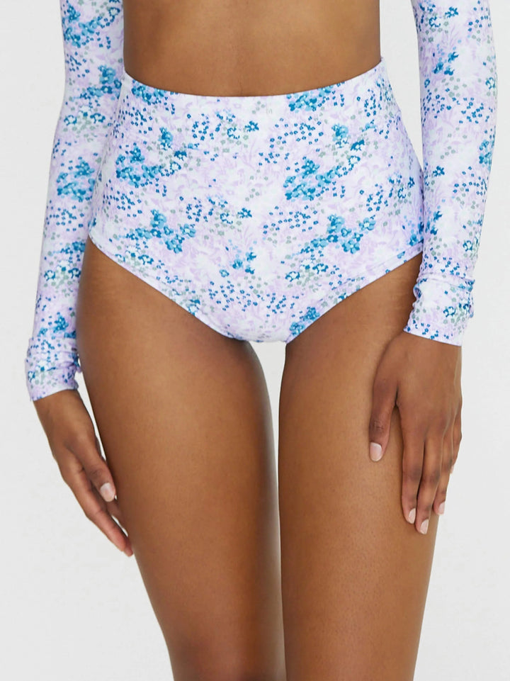 Joana - High Rise Moderate Coverage Swim Bottom | Lavender Fields