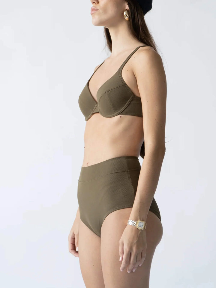 Joana - High Rise Moderate Coverage Swim Bottom | Safari