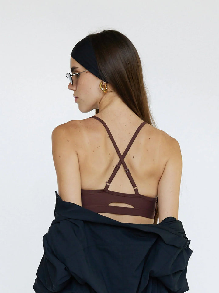 Moke - Strap Athleisure Top | Espresso