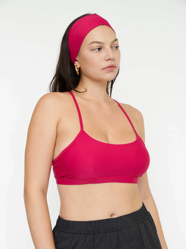 Moke - Strap Athleisure Top | Magenta