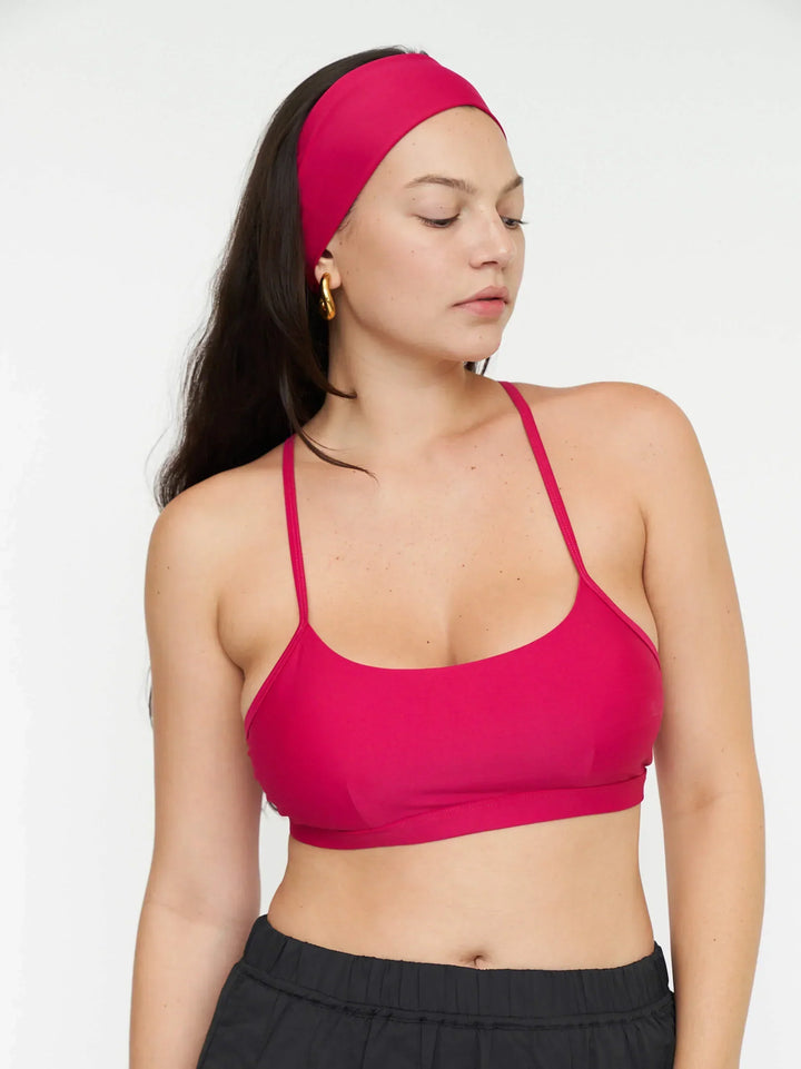 Moke - Strap Athleisure Top | Magenta