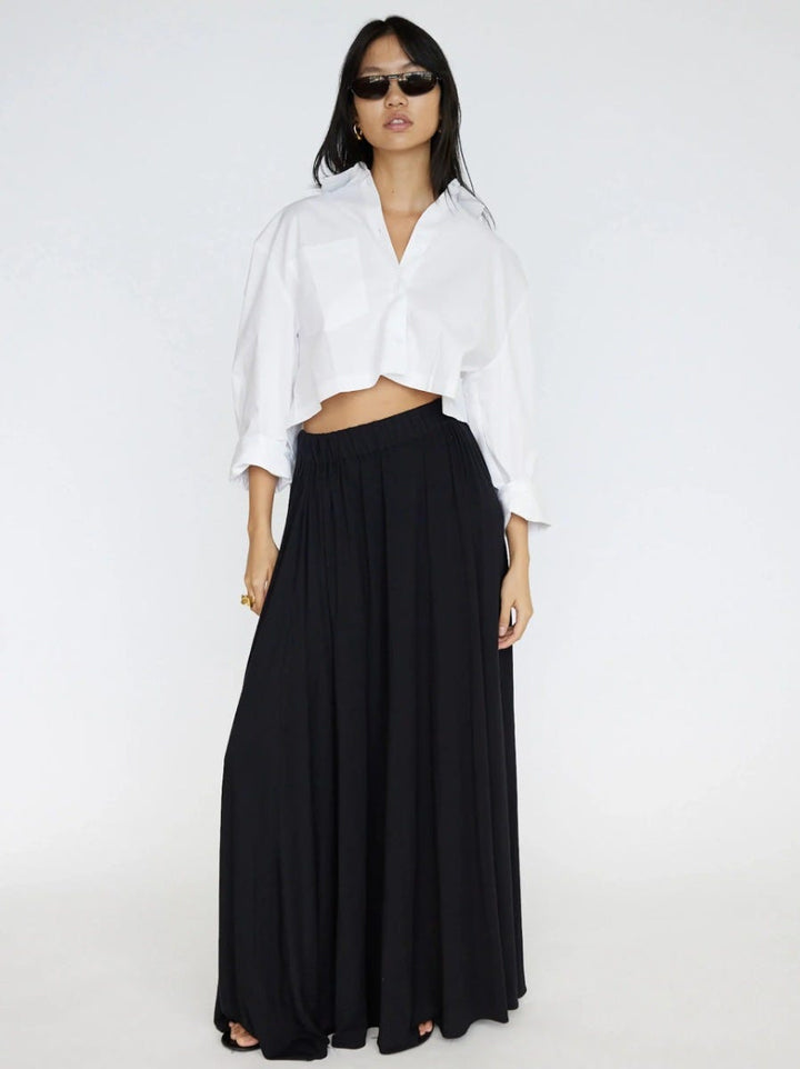 Barthelemy Long Sleeve Cropped Shirt | White